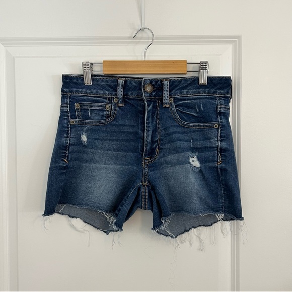 American Eagle Outfitters Pants - American Eagle Outfitters Distressed Hi-Rise Shortie Super Super Stretch Shorts